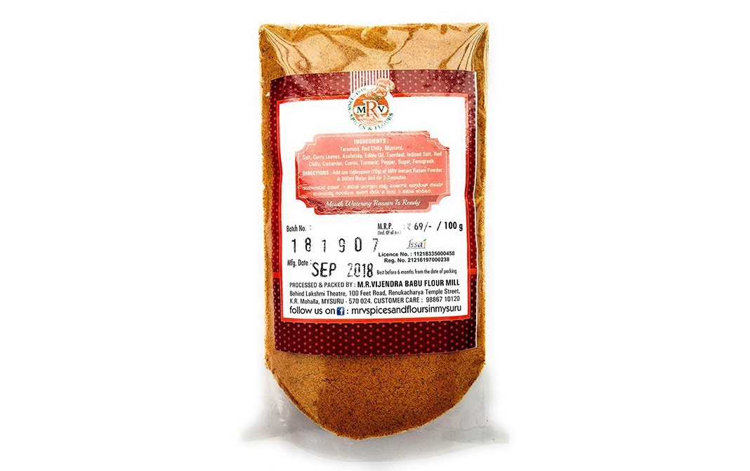 MRV Instant Rasam Mix    Pack  100 grams